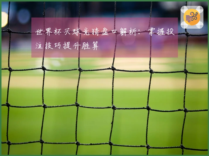 世界杯买球竞猜盘口解析：掌握投注技巧提升胜算